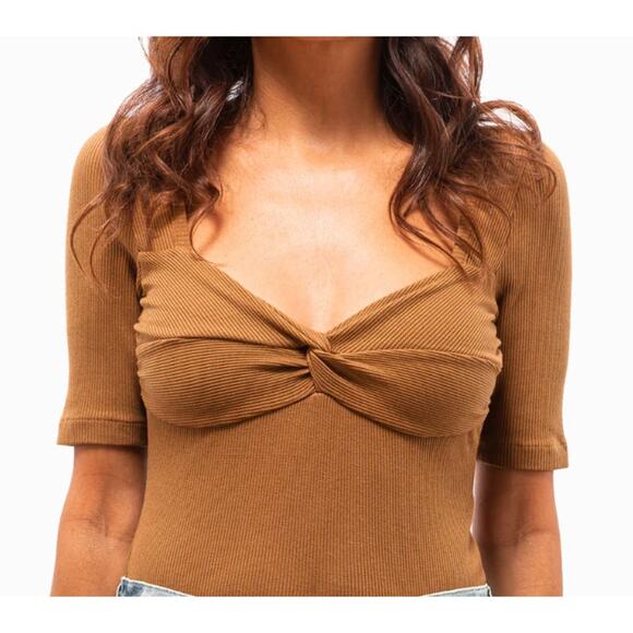 NEW CITIZENS OF HUMANITY Parie Twist Top Size L - Picture 2 of 7